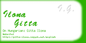 ilona gitta business card